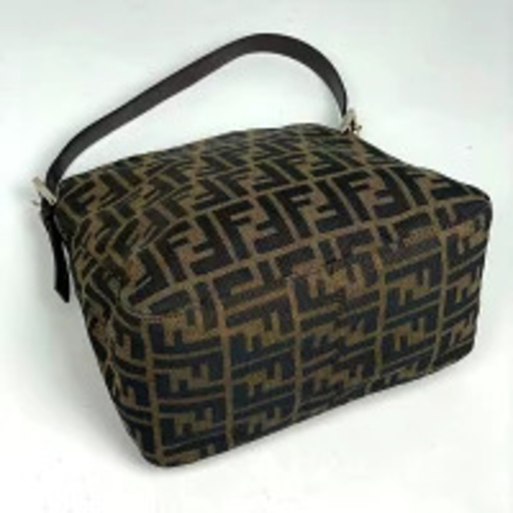 Fendi Zucca canvas handbag shoulder brown bag Brown